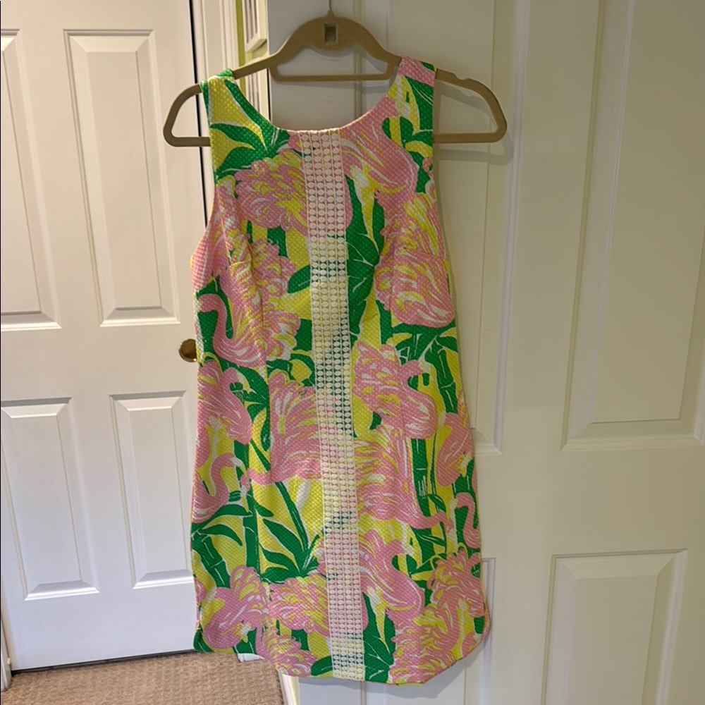 Lilly Pulitzer Bright Floral Sleeveless Shift Dress - Pink, Green & Yellow